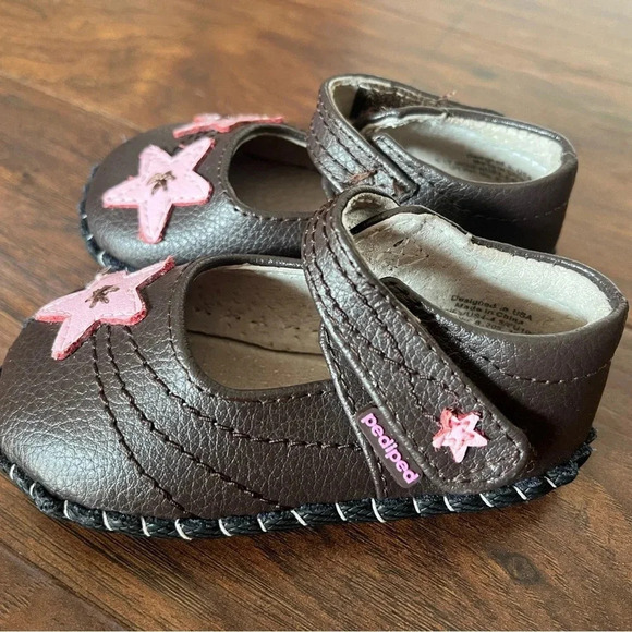 Pediped Infant Shoes-Starlite Cocolate Pink- EU size 19, 6-12 month infant - Picture 2 of 7